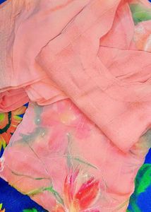Gorgeous Hand Painted Prach Color 3 Piece Suit Se