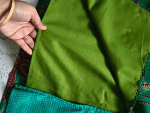 Green Floral Patchwork Dress