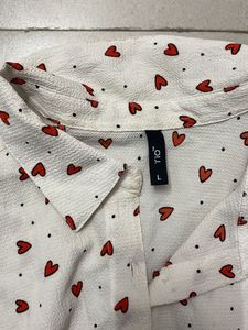 Sweet Heart Crop Shirt
