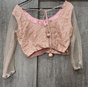 Crop Top &amp; Skirt With Dupatta