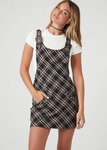 ⋆˙✮y2k✮⋆˙ check mini dress for women