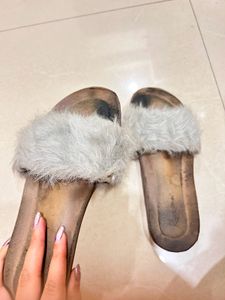 Fuzzy Slide Sandals