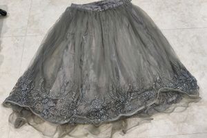 Charcoal Peplum Lehenga Suit