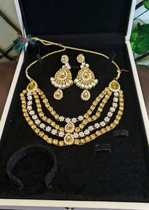 ONE HALF AND FULL SET TOGETHER BRIDAL JEWELLERY
