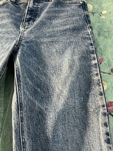 Distressed Wide Leg Denim Jeans