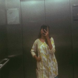 Floral Print Angrakha Style Top