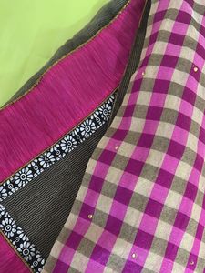 Elegant Checkered Saree