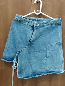 Denim Cutout Shorts