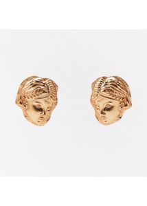 Zara Brand New Metallic Face Earrings From NYC