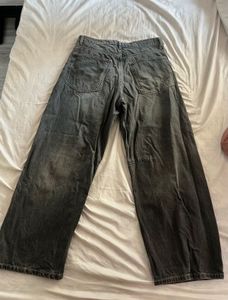 Zara Gray Wide Leg Jeans