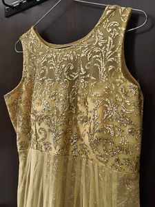Elegant Gold Embellished Dress