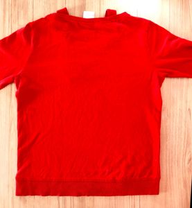 Red off shoulder full hand Top