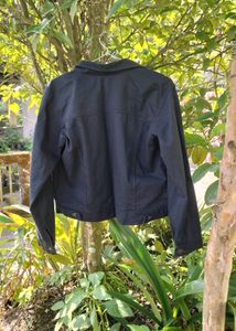 Black Denim Cropped Jacket