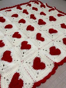 Crochet Heart Blanket 💗