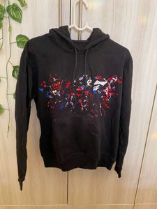 Black Graphic Hoodie