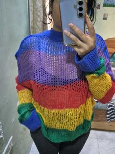 Multicolored Woolen Sweater