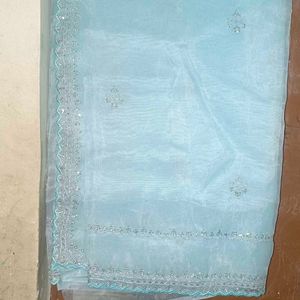 Organza Saree With Stitched Blouse