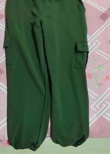 Black And Olive Green Cargo Pants