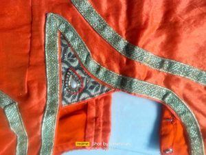 Beautiful Lace Work Saree&amp; Stiched Blouse