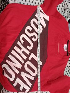 MOSCHINO Made In Italy Red Sweatshirt
