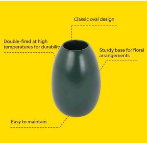 Premium Ceramic Oval Vase