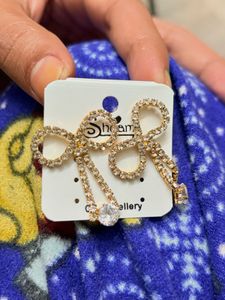 Bow Rhinestone Earrings