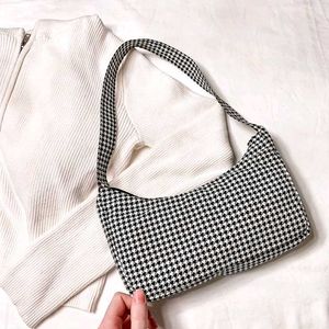 Black And White Houndstooth Bag