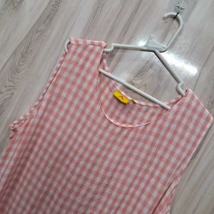 Pink Checkered Dress