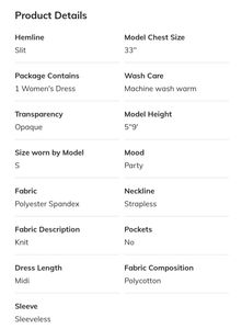 Strapless Magenta Slit Hem Corset Style Dress