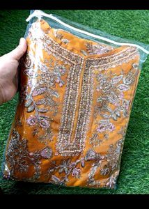 Mustard Embroidered Suit
