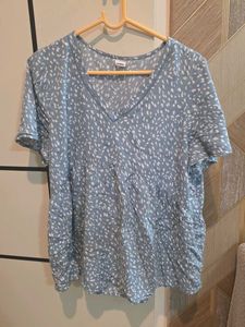 Dotted Skyblue Free Size Tshirt