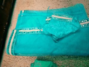 Beautifull Skyblue Saree