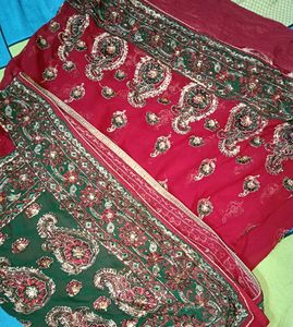 Handmade Heavy Embroidered Saree.