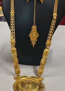 Jewellery Ranihar 3 in 1 Elegant Gold-Tone Necklac