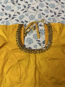 Yellow Embellished Blouse