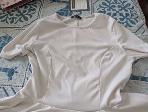 White Peplum top