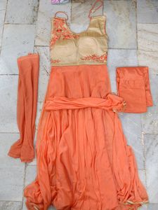 New  Umbrella Dress With Duppata/Pant / Long Sleeves