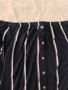 Striped Blue Crop Top