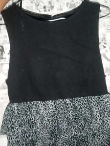 Tiered Animal Print Dress