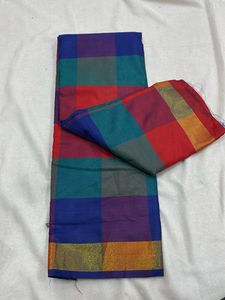 Checkered Cotton Saree