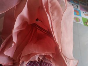 New Peach Full Sleeved Frock For Baby Girl