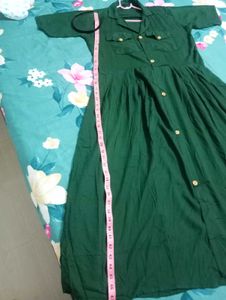 New Bottole Green One Piece - Kurti