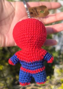 Crocheted Spiderman Keychain