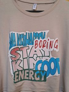 Beige Graphic Tshirt