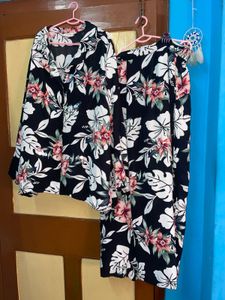PlusS Floral Print Co-ord Set XXL