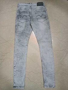 Stylish Gray Denim Jeans
