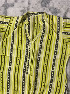 Yellow Striped  Dress