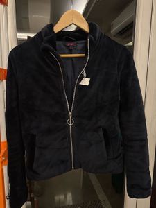 Stylish winter blue Velvet Jacket