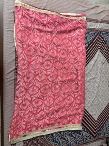 Elegant Pink Floral saree