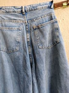 Zudio Ligh Wash Straight Fit Denim(Low Rise)
